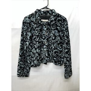 Vintage County Clothing Company Blue & Black Paisley Jacket Button Size Medium